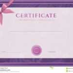 Certificate, Diploma Template. Award Pattern Stock Vector Inside Scroll Certificate Templates