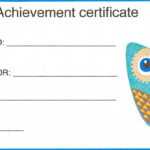 Certificate For Kid Template – Certificate Templates Throughout Certificate Of Achievement Template For Kids