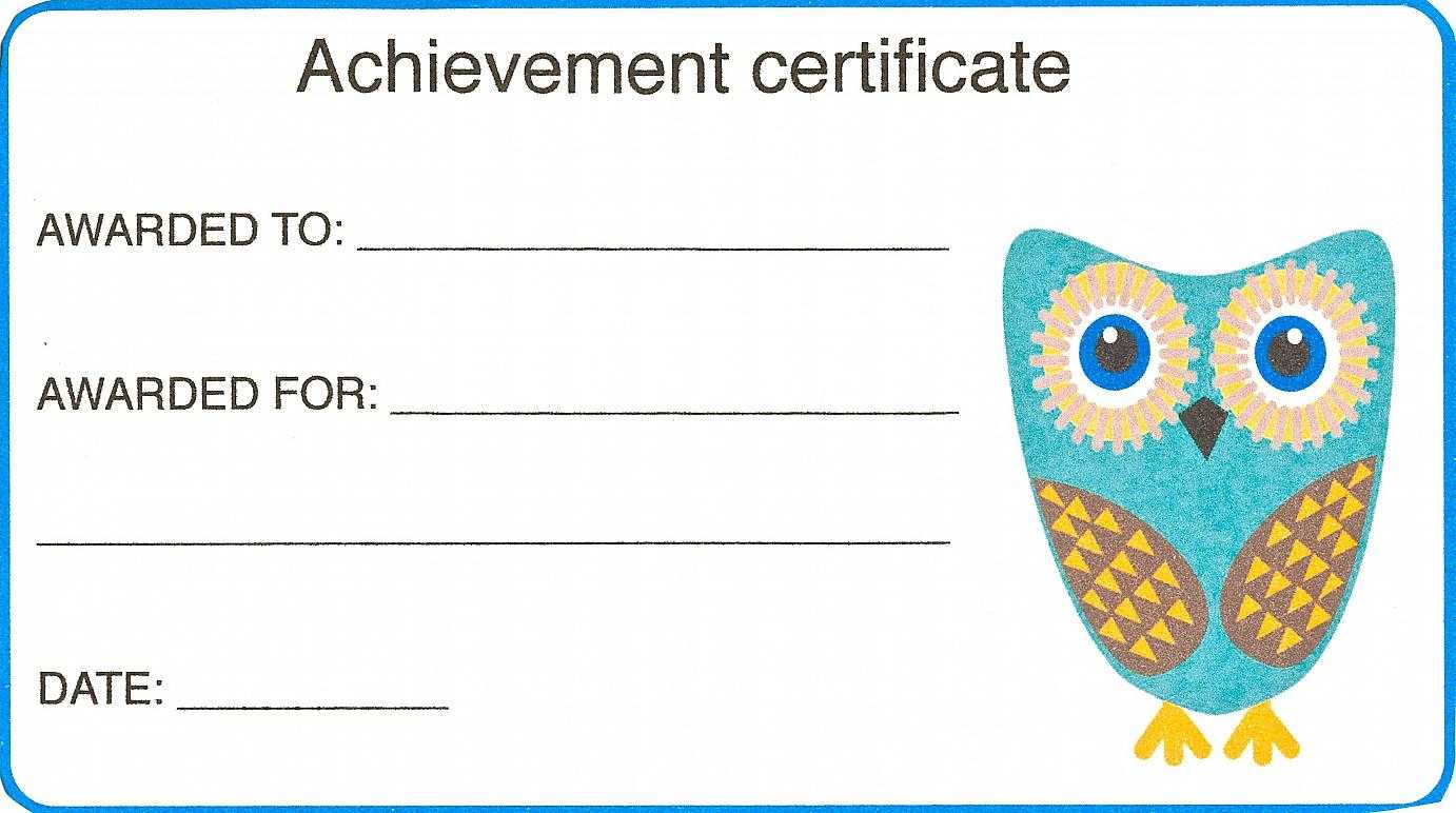 Certificate For Kid Template – Certificate Templates Throughout Certificate Of Achievement Template For Kids