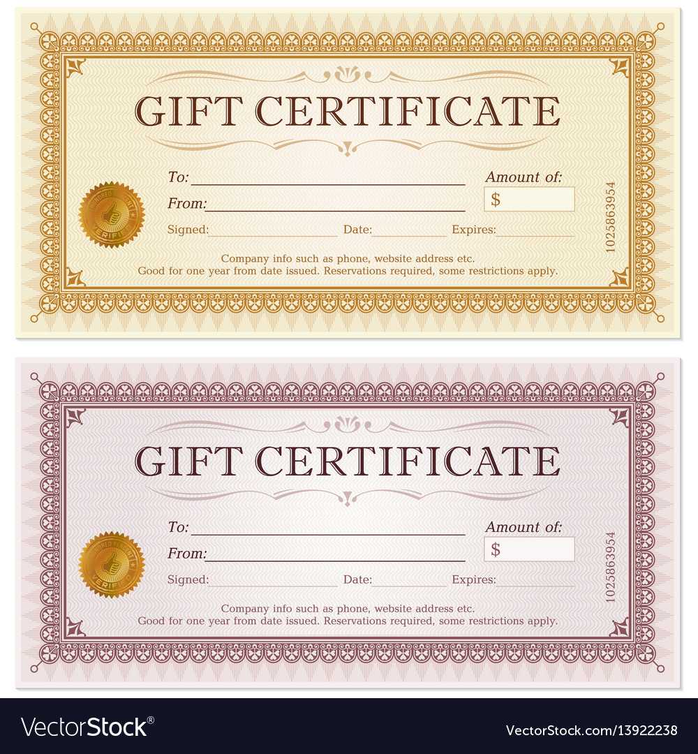 Certificate Gift Coupon Template With Regard To Company Gift Certificate Template