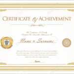 Certificate Of Achievement Or Diploma Template With Regard To Certificate Of Accomplishment Template Free
