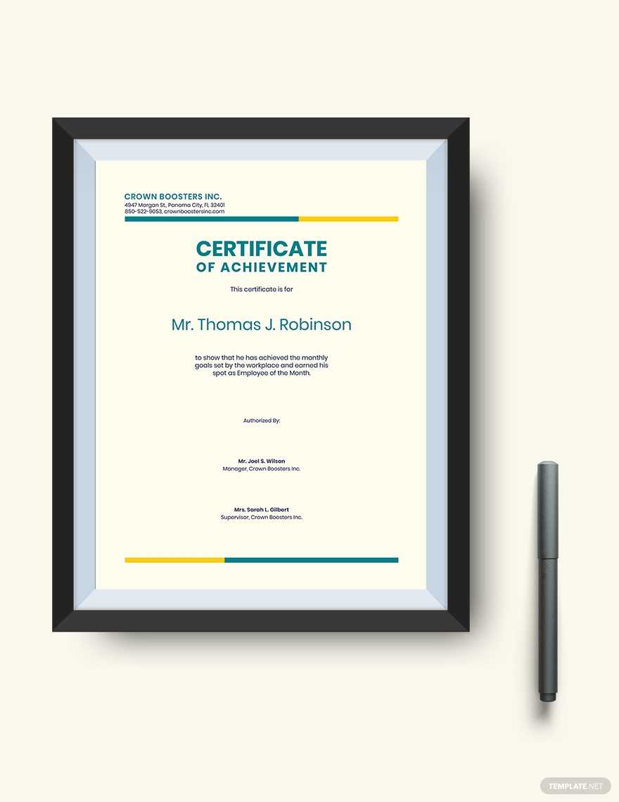 Certificate Of Achievement: Sample Wording & Content Throughout Army Certificate Of Achievement Template