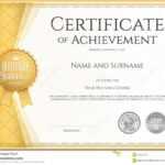 Certificate Of Achievement Template In Vector Stock Vector In Blank Certificate Of Achievement Template