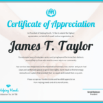 Certificate Of Appreciation In Volunteer Certificate Templates