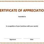 Certificate Of Appreciation » Officetemplates For Certificates Of Appreciation Template