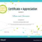 Certificate Of Appreciation Template Nature Theme For Free Template For Certificate Of Recognition