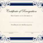 Certificate Of Appreciation Template Word Doc – Ceyran Inside Certificate Of Excellence Template Word