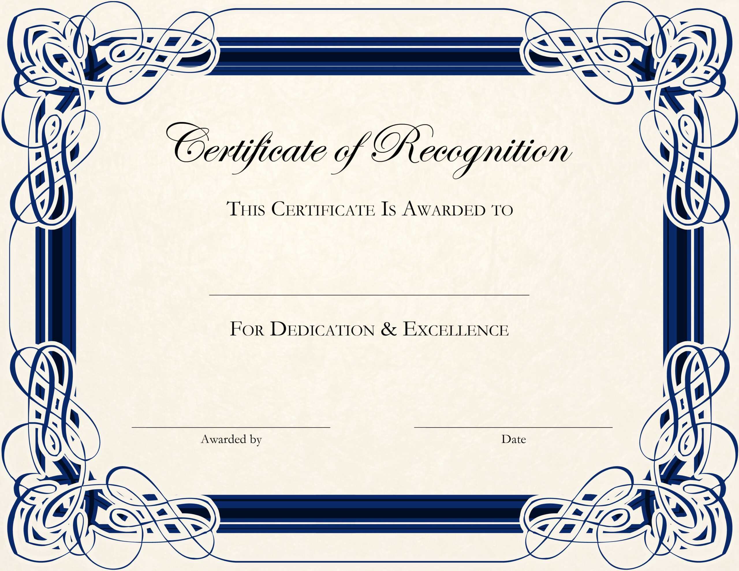 Certificate Of Appreciation Template Word Doc – Ceyran Inside Certificate Of Excellence Template Word