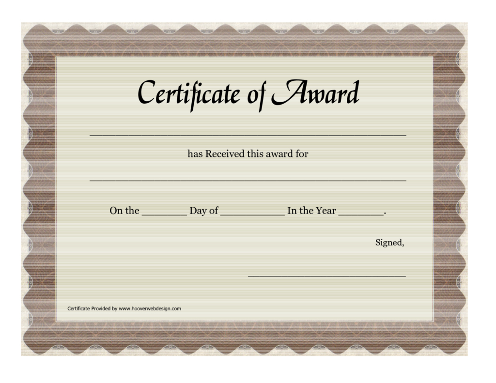 Certificate Of Appreciation Templates : Free Printable Award Inside Certificate Of Appreciation Template Free Printable