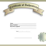 Certificate Of Authenticity Template | Templates At Within Certificate Of Authenticity Template