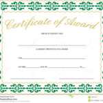 Certificate Of Award Stock Vector. Illustration Of Paper With Referral Certificate Template