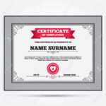 Certificate Of Completion. Blood Donation Sign Icon. Medical.. Regarding Donation Certificate Template