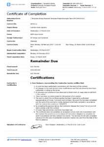 Certificate Of Completion For Construction (Free Template + throughout Certificate Of Completion Construction Templates