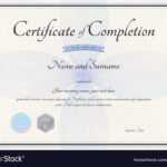 Certificate Of Completion Template Botany Theme Throughout Certification Of Completion Template