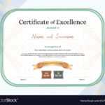 Certificate Of Excellence Template With Award Pertaining To Award Of Excellence Certificate Template