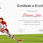 Certificate Of Hockey Performance Template Pertaining To Hockey Certificate Templates