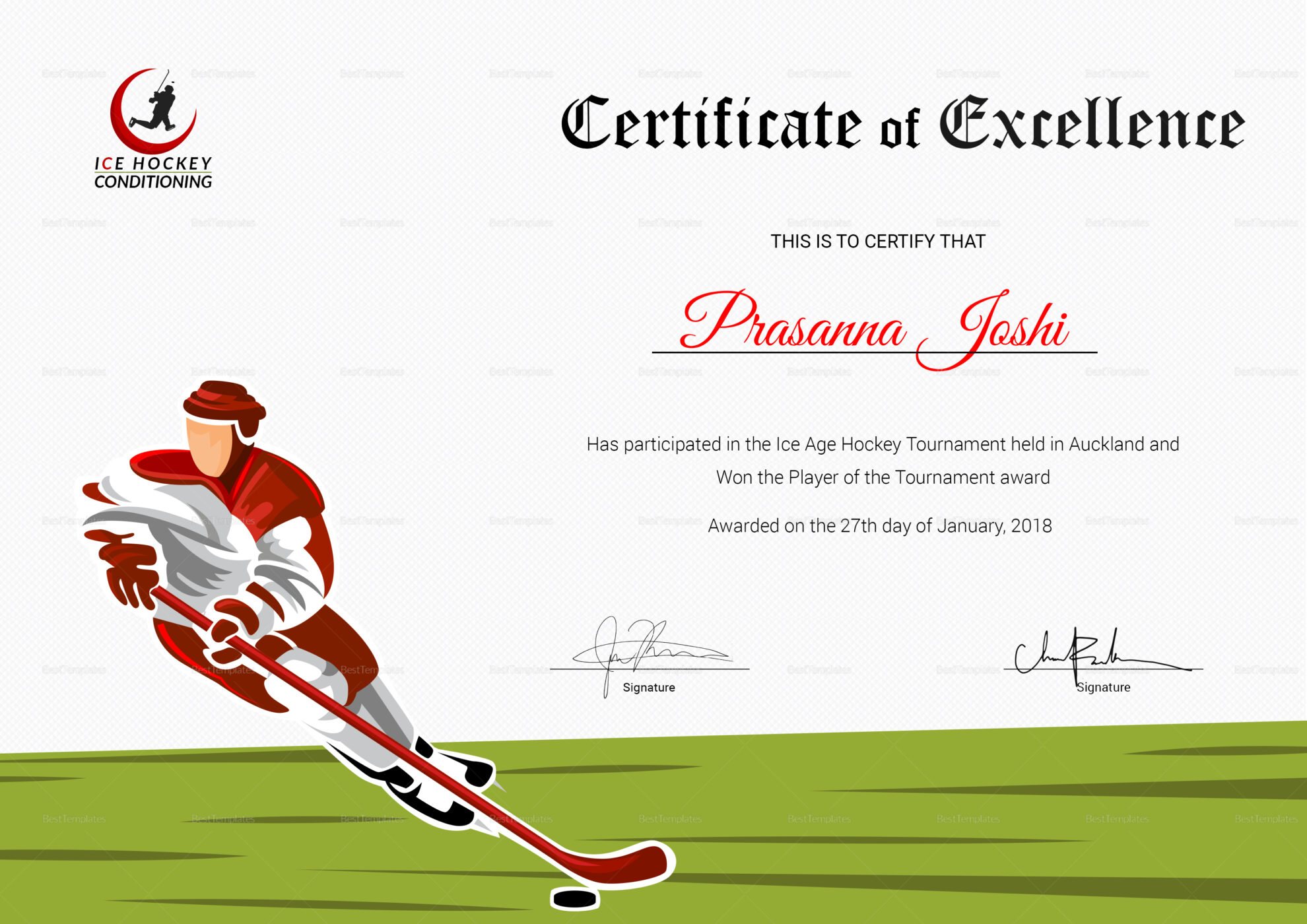 certificate-of-hockey-performance-template-pertaining-to-hockey