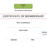 Certificate Of Membership | Templates At Allbusinesstemplates Throughout New Member Certificate Template