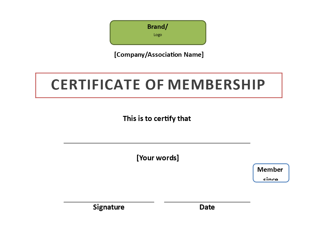 Certificate Of Membership | Templates At Allbusinesstemplates Throughout New Member Certificate Template