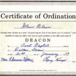 Certificate Of Ordination For Deaconess Example For Ordination Certificate Templates