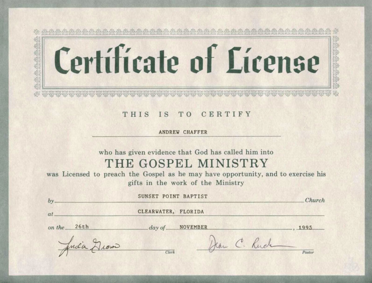 Certificate Of Ordination For Pastor Template Regarding Certificate Of