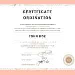 Certificate Of Ordinationeric Boggs On Dribbble For Ordination Certificate Template