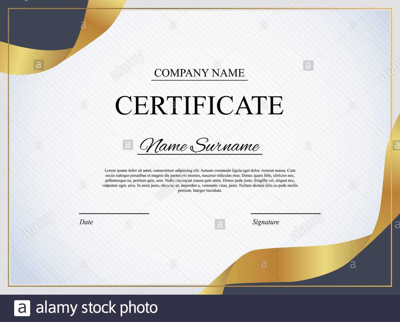 Certificate Of Recognition Stock Photos & Certificate Of With Choir Certificate Template
