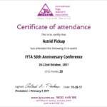 Certificate Of The Month February 2018 – Iyta – Attendance In International Conference Certificate Templates