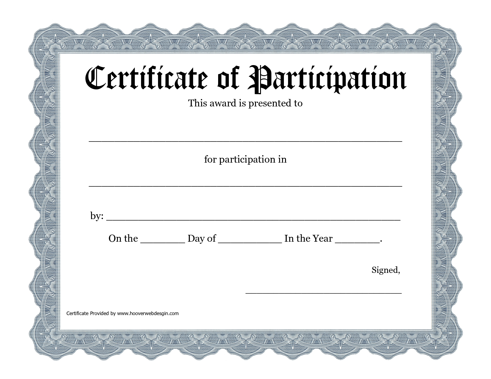 Certificate Template Award | Safebest.xyz With Certificate Of Participation Template Ppt