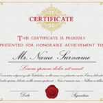Certificate Template Design With Emblem, Flourish Border On White.. Intended For Certificate Template Size