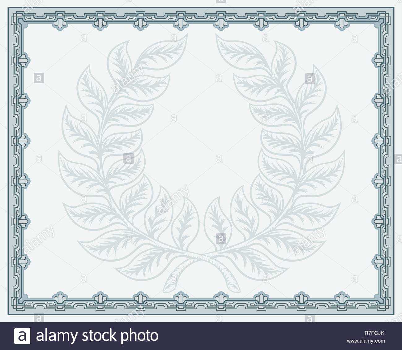 Certificate Template Diploma Background Stock Vector Art Throughout Qualification Certificate Template