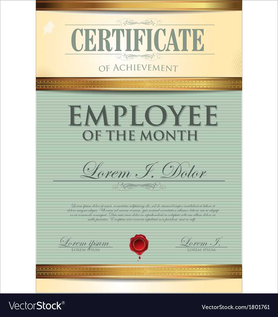 Certificate Template Employee Of The Month For Employee Of The Month Certificate Template