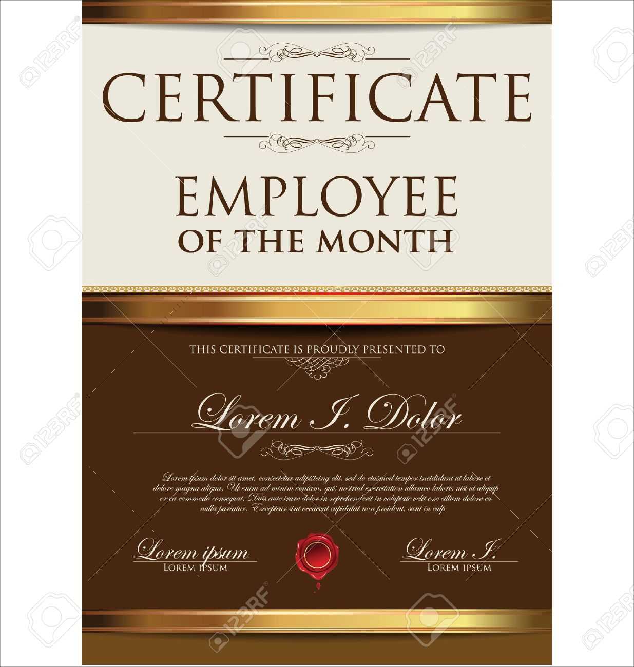 Certificate Template, Employee Of The Month Regarding Employee Of The Month Certificate Template With Picture
