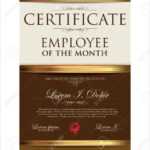 Certificate Template, Employee Of The Month With Manager Of The Month Certificate Template