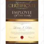 Certificate Template, Employee Of The Year pertaining to Employee Of The Year Certificate Template Free