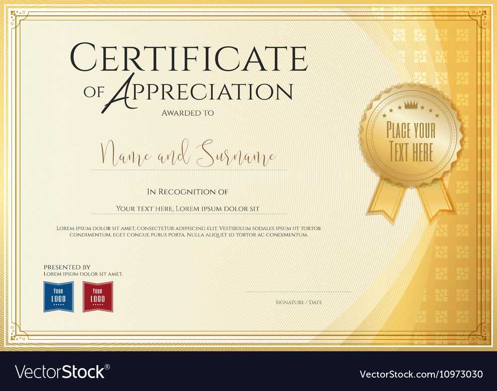 Certificate Template For Achievement Appreciation Regarding Template For Recognition Certificate