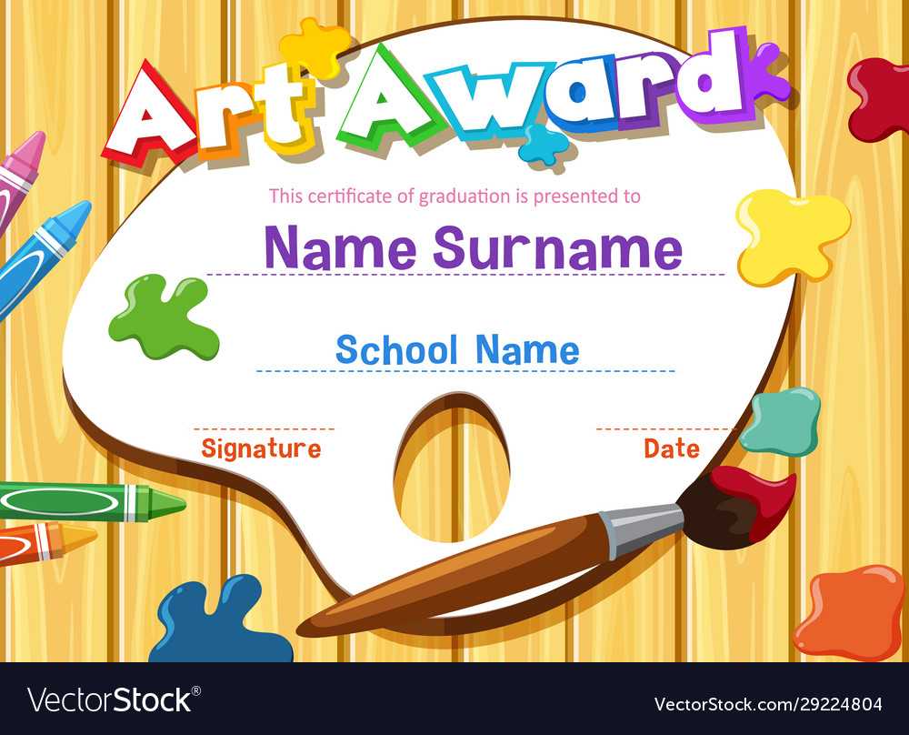 Certificate Template For Art Award With Throughout Free Art Certificate Templates