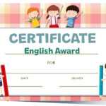 Certificate Template For English Award With Many Kids With Math Certificate Template