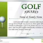 Certificate Template For Golf Award Stock Vector pertaining to Golf Certificate Template Free