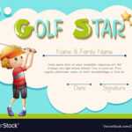 Certificate Template For Golf Star For Star Of The Week Certificate Template
