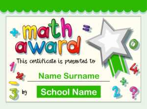 Certificate Template For Math Award - Download Free Vectors throughout Math Certificate Template