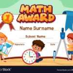 Certificate Template For Math Award With Children With Regard To Math Certificate Template