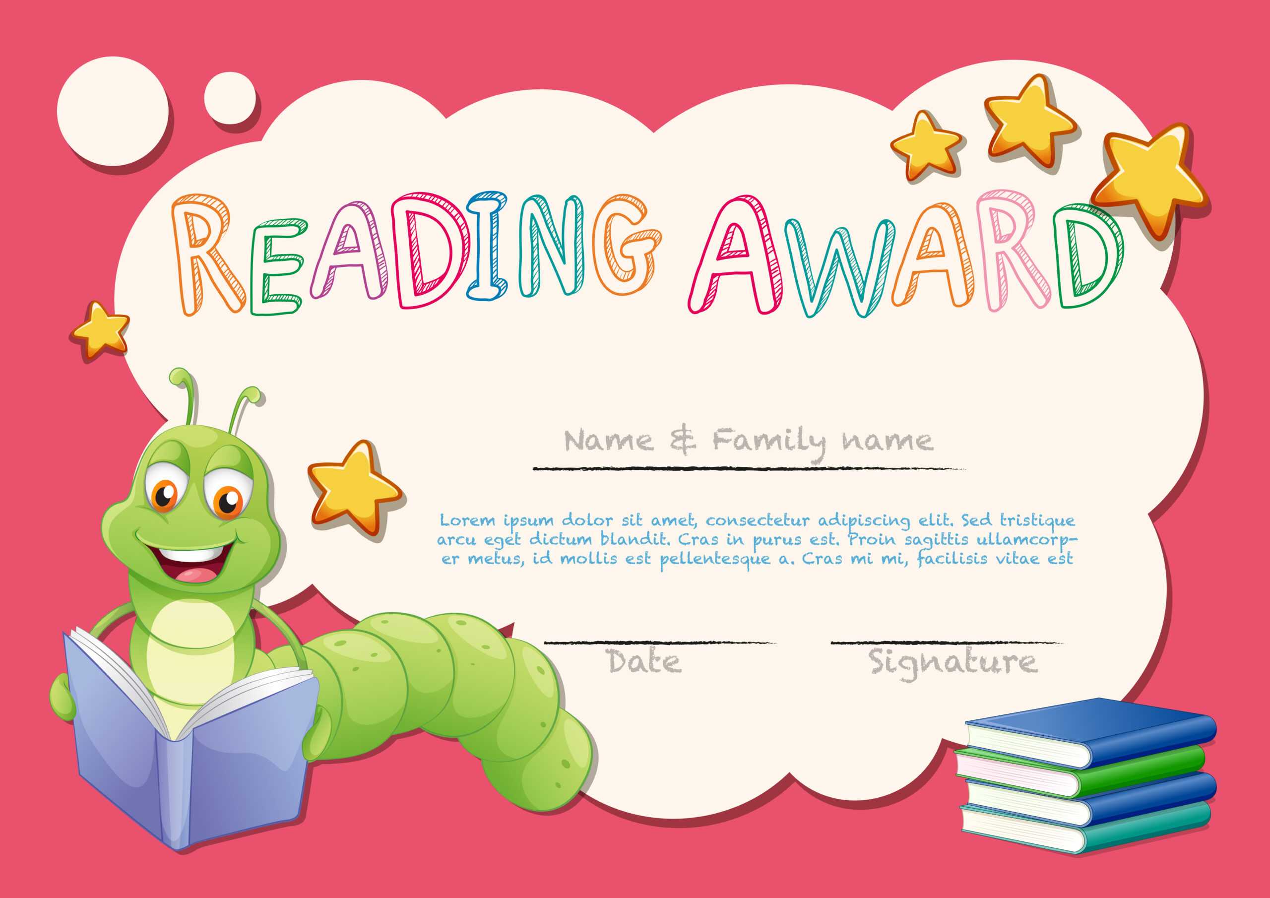 Certificate Template For Reading Award – Download Free With Regard To Star Award Certificate Template