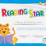 Certificate Template For Reading Award Illustration Within Star Award Certificate Template