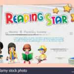 Certificate Template For Reading Star Illustration Stock In Star Naming Certificate Template