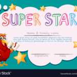Certificate Template For Super Star Intended For Star Of The Week Certificate Template
