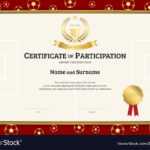 Certificate Template In Football Sport Theme With within Football Certificate Template