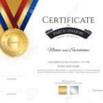 Certificate Template In Sport Theme With Border Frame, Diploma.. For Sports Day Certificate Templates Free