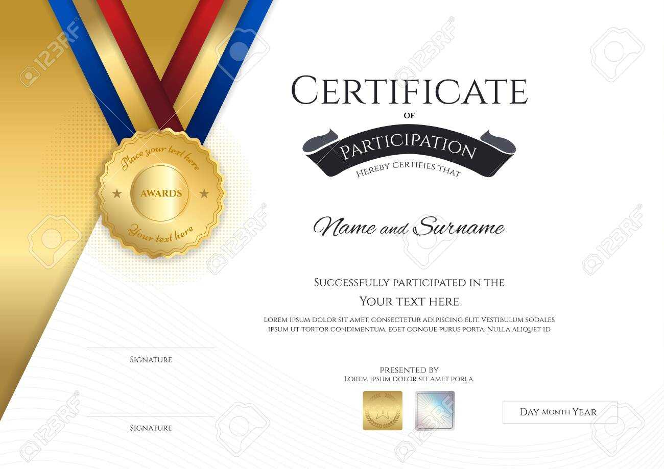 Certificate Template In Sport Theme With Border Frame, Diploma.. For Sports Day Certificate Templates Free