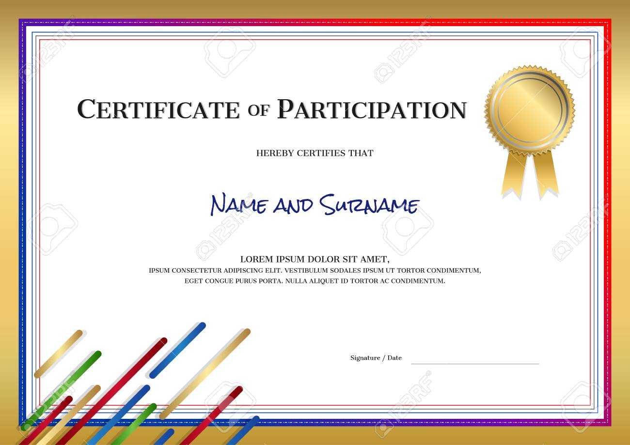 Certificate Template In Sport Theme With Border Frame, Diploma.. Pertaining To Athletic Certificate Template